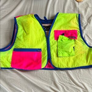 Vintage color block stormy seas inflatable life vest 80/90s